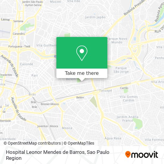 Hospital Leonor Mendes de Barros map