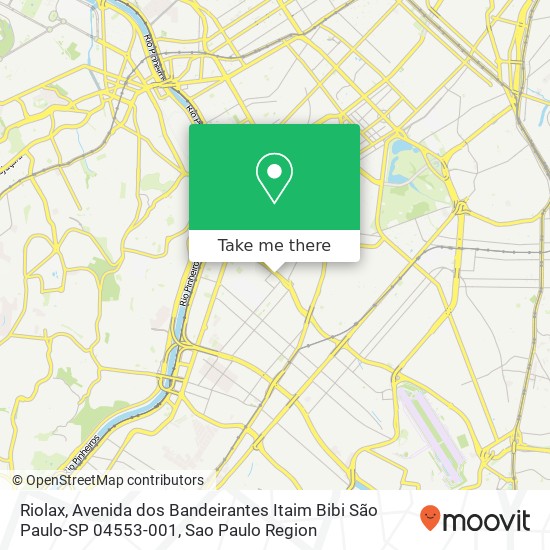 Mapa Riolax, Avenida dos Bandeirantes Itaim Bibi São Paulo-SP 04553-001