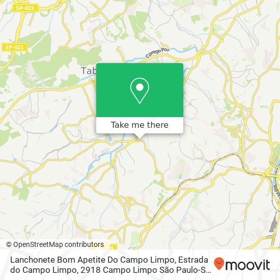 Lanchonete Bom Apetite Do Campo Limpo, Estrada do Campo Limpo, 2918 Campo Limpo São Paulo-SP 05787-001 map