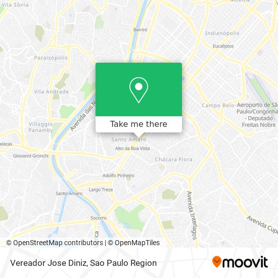 Mapa Vereador Jose Diniz