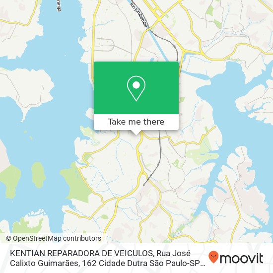 Mapa KENTIAN REPARADORA DE VEICULOS, Rua José Calixto Guimarães, 162 Cidade Dutra São Paulo-SP 04827-070