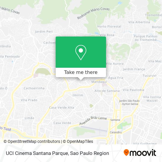 Mapa UCI Cinema Santana Parque