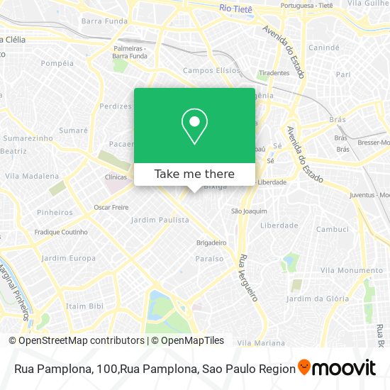 Mapa Rua Pamplona, 100,Rua Pamplona