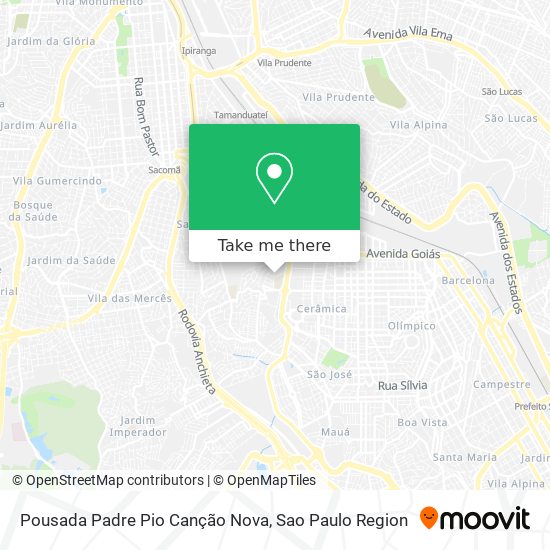 Pousada Padre Pio Canção Nova map