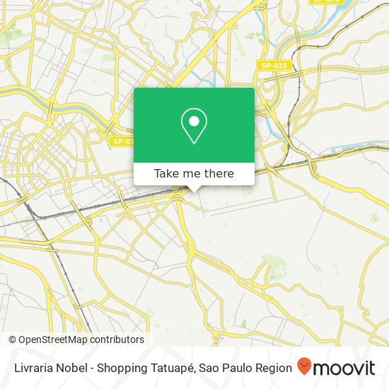 Livraria Nobel - Shopping Tatuapé map