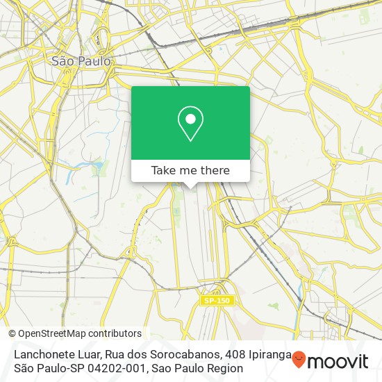 Lanchonete Luar, Rua dos Sorocabanos, 408 Ipiranga São Paulo-SP 04202-001 map
