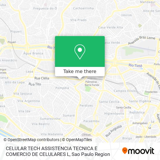 Mapa CELULAR TECH ASSISTENCIA TECNICA E COMERCIO DE CELULARES L