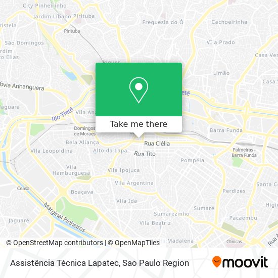 Assistência Técnica Lapatec map
