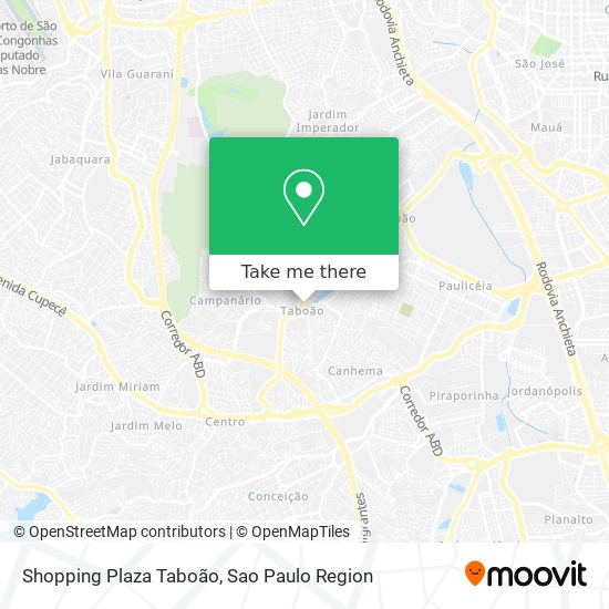 Shopping Plaza Taboão map