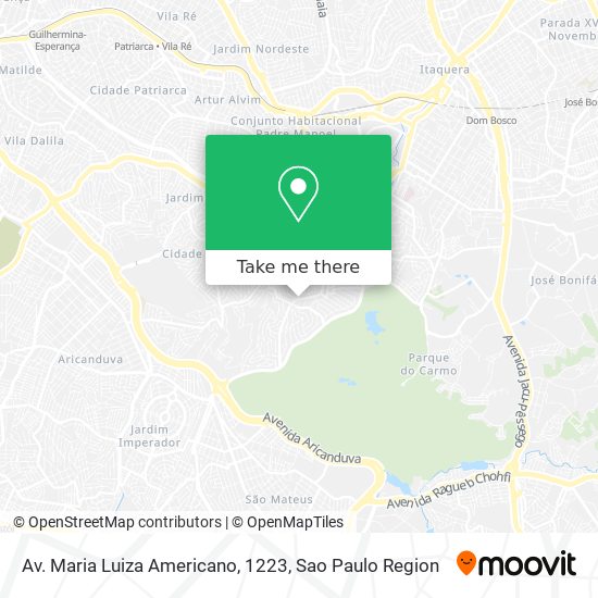 Av. Maria Luiza Americano, 1223 map