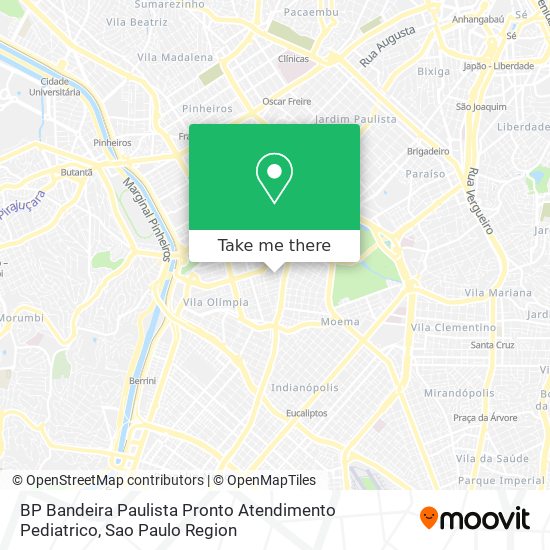 Mapa BP Bandeira Paulista Pronto Atendimento Pediatrico