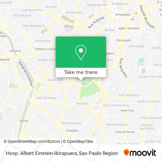 Mapa Hosp. Albert Einstein-Ibirapuera