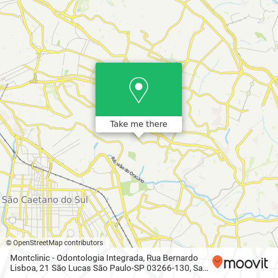 Montclinic - Odontologia Integrada, Rua Bernardo Lisboa, 21 São Lucas São Paulo-SP 03266-130 map