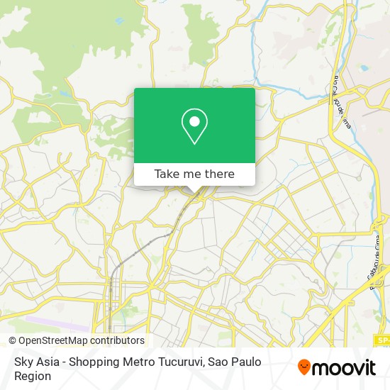 Mapa Sky Asia - Shopping Metro Tucuruvi