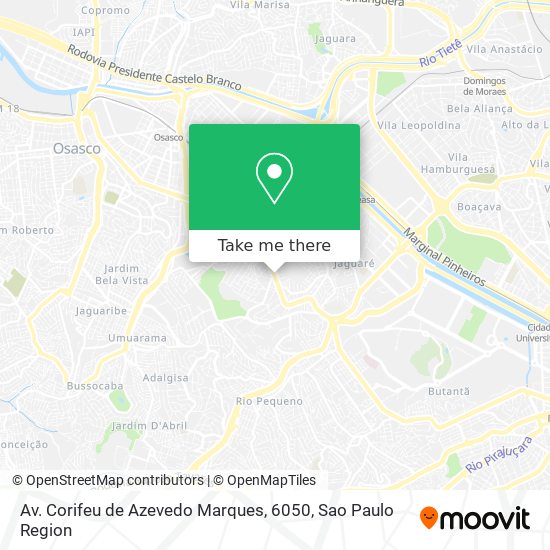 Av. Corifeu de Azevedo Marques, 6050 map