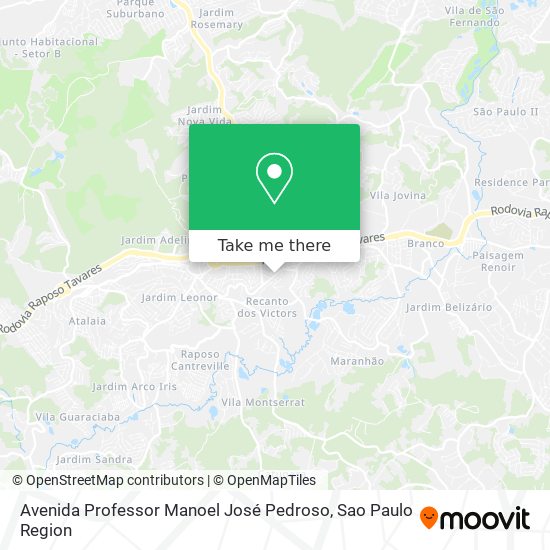 Avenida Professor Manoel José Pedroso map