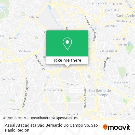 Assai Atacadista São Bernardo Do Campo Sp map