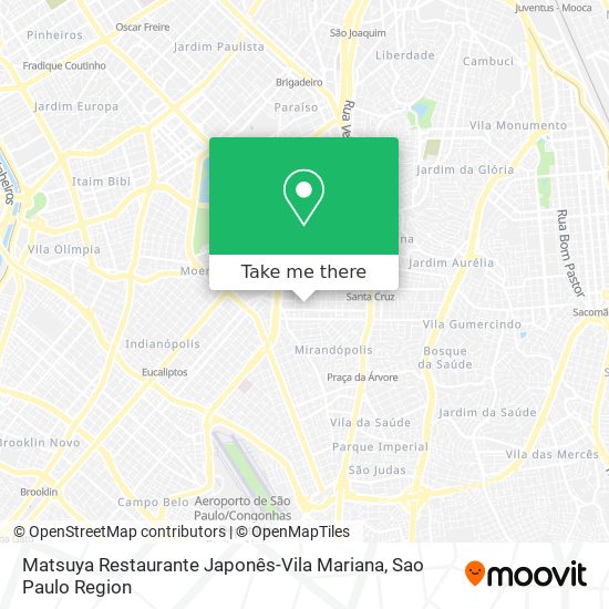 Matsuya Restaurante Japonês-Vila Mariana map