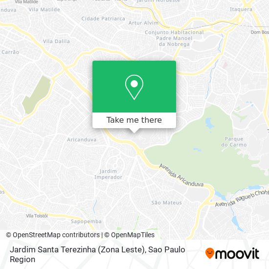 Jardim Santa Terezinha (Zona Leste) map