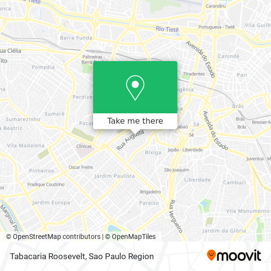 Tabacaria Roosevelt map
