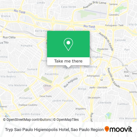 Tryp Sao Paulo Higienopolis Hotel map