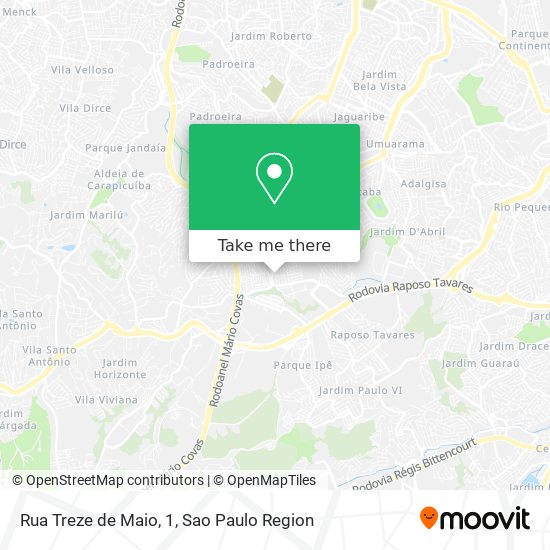 Rua Treze de Maio, 1 map