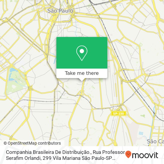 Companhia Brasileira De Distribuição., Rua Professor Serafim Orlandi, 299 Vila Mariana São Paulo-SP 04115-090 map