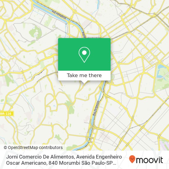 Jorni Comercio De Alimentos, Avenida Engenheiro Oscar Americano, 840 Morumbi São Paulo-SP 05673-050 map