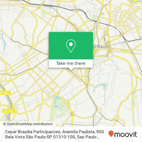 Cepar Brasilia Participacoes, Avenida Paulista, 900 Bela Vista São Paulo-SP 01310-100 map