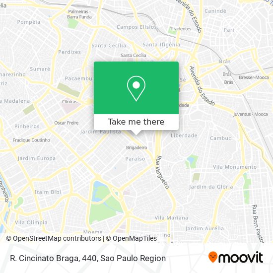 R. Cincinato Braga, 440 map