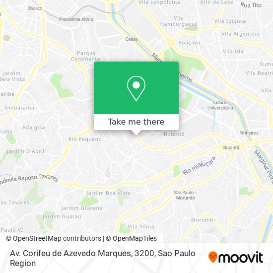 Av. Corifeu de Azevedo Marques, 3200 map