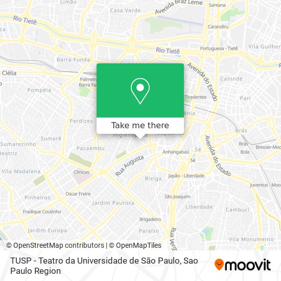 Mapa TUSP - Teatro da Universidade de São Paulo