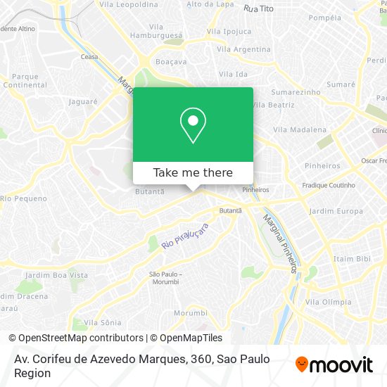 Av. Corifeu de Azevedo Marques, 360 map
