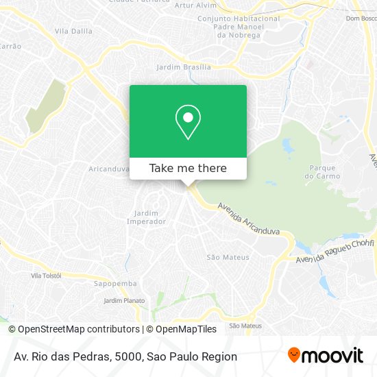 Mapa Av. Rio das Pedras, 5000