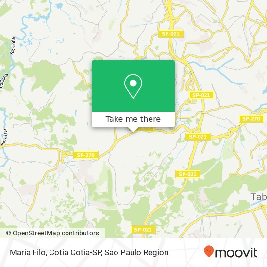 Mapa Maria Filó, Cotia Cotia-SP