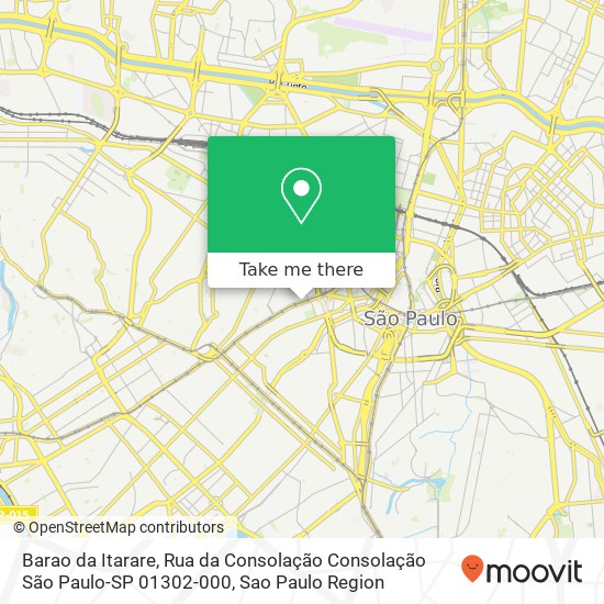 Mapa Barao da Itarare, Rua da Consolação Consolação São Paulo-SP 01302-000