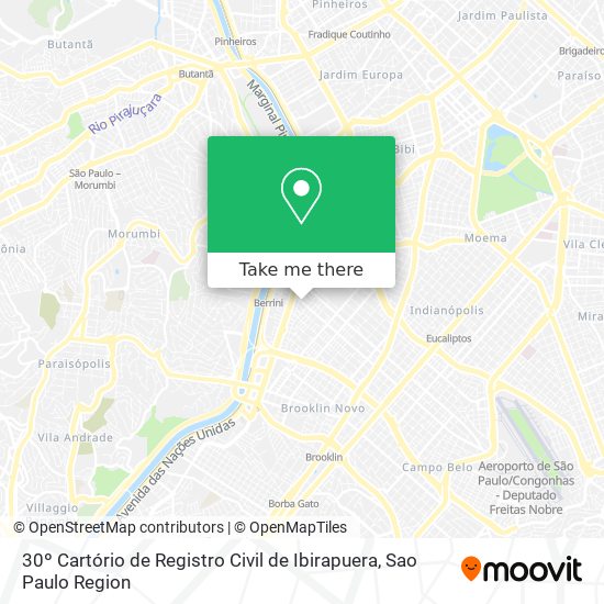 30º Cartório de Registro Civil de Ibirapuera map