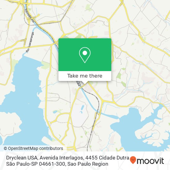 Mapa Dryclean USA, Avenida Interlagos, 4455 Cidade Dutra São Paulo-SP 04661-300