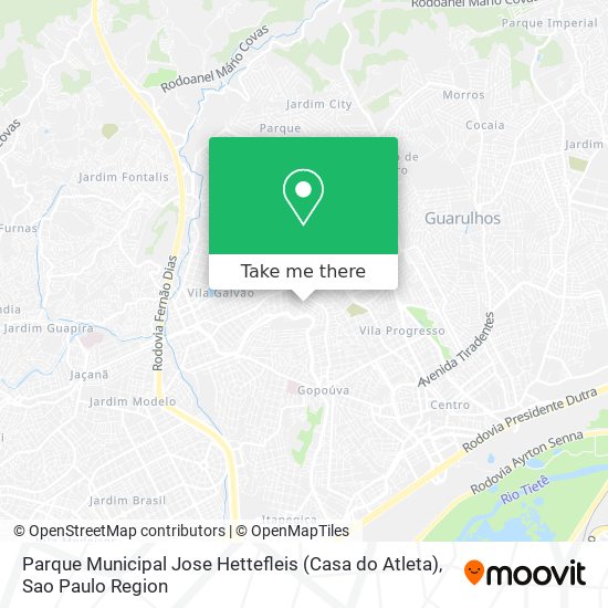 Mapa Parque Municipal Jose Hettefleis (Casa do Atleta)