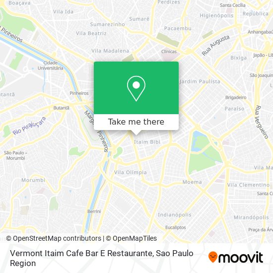 Vermont Itaim Cafe Bar E Restaurante map