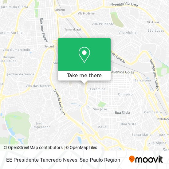 EE Presidente Tancredo Neves map