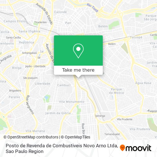 Mapa Posto de Revenda de Combustiveis Novo Arno Ltda