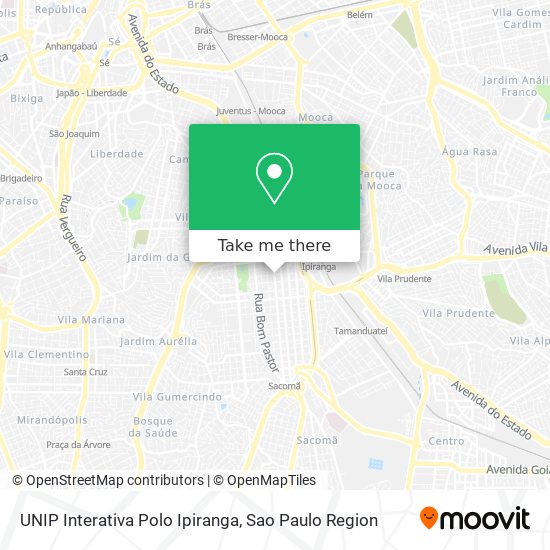 UNIP Interativa Polo Ipiranga map