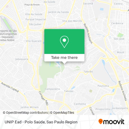 UNIP Ead - Polo Saúde map