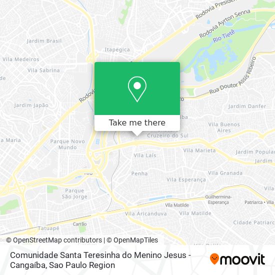 Comunidade Santa Teresinha do Menino Jesus - Cangaíba map
