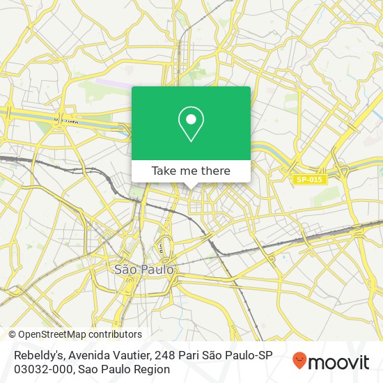 Rebeldy's, Avenida Vautier, 248 Pari São Paulo-SP 03032-000 map