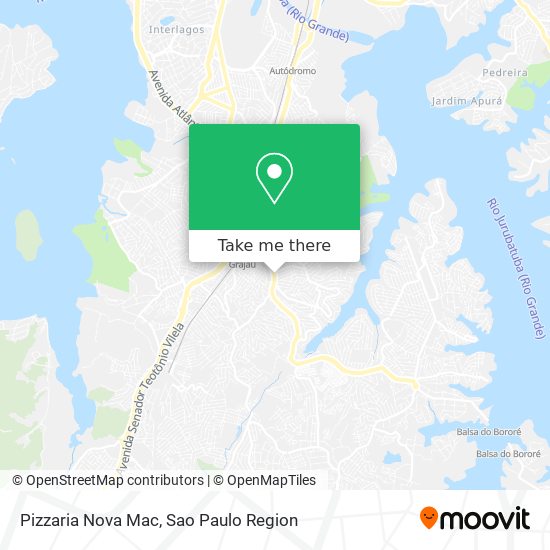 Mapa Pizzaria Nova Mac
