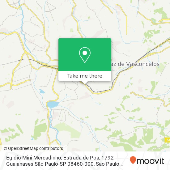 Mapa Egidio Mini Mercadinho, Estrada de Poá, 1792 Guaianases São Paulo-SP 08460-000