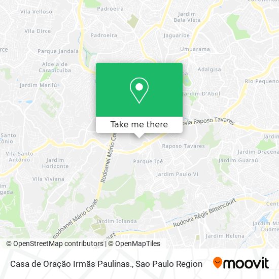 Casa de Oração Irmãs Paulinas. map