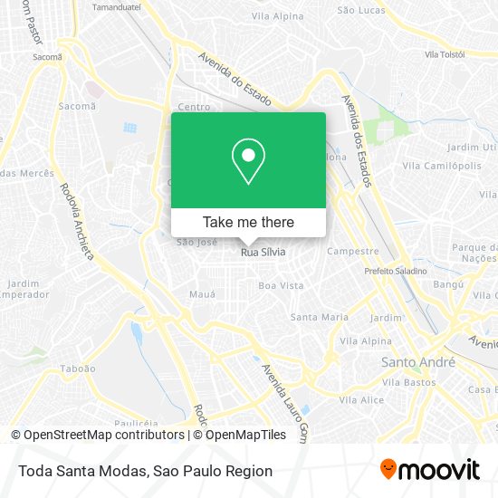 Toda Santa Modas map